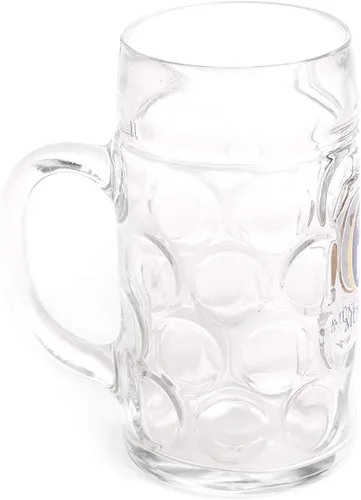 Vista 2 de 1 litro HB "Hofbrauhaus Munchen" jarra de cerveza de vidrio con hoyuelos