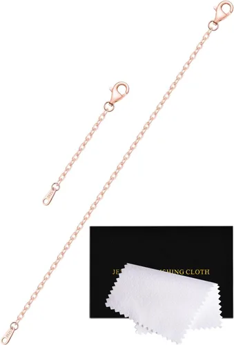 Vista 23 de Extensores de collar para mujer, chapados en oro de 14 quilates, extensores de collar duraderos, cadena de plata de ley 925 para pulsera y Dorado