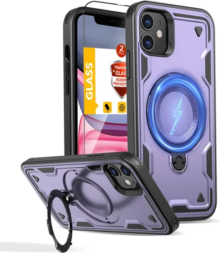 Vista 20 de Funda magnética para Google Pixel 9 Pro XL compatible con cargador inalámbrico MagSafe, para Pixel 9 Pro XL con soporte de 360° + 2 protectores