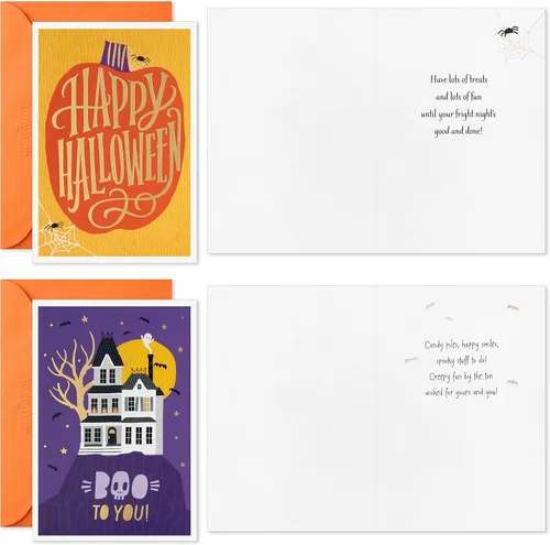 Vista 5 de Hallmark Surtido de tarjetas de Halloween, Boo to You (36 tarjetas con sobres)