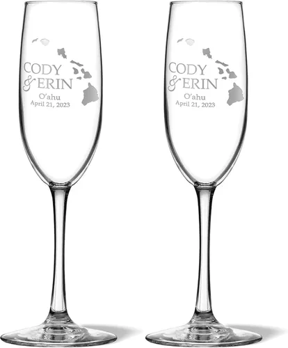 Vista 10 de Copas de champán personalizadas para boda, copas de brindis de aniversario, copas de boda, señor y señora, regalo de boda, copas de champán