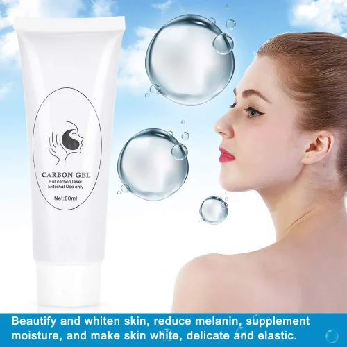 Vista 2 de Gel de crema de carbono de 2.7 fl oz, crema facial para eliminación de puntos negros y rejuvenecimiento de la piel con máquina ligera