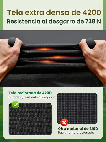 Vista 3 de Cubierta para cortacésped de montar, Eventronic 54" Cubierta para tractor cortacésped de montar Impermeable Resistente Duradera