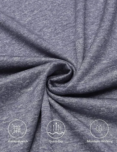 Vista 7 de COOFANDY Paquete de 3-5 camisetas de entrenamiento para hombre, manga corta, gimnasio, culturismo, musculación, secado rápido, fitness