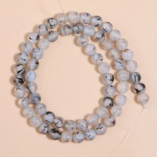 Vista 11 de Cuentas redondas sueltas de hematita negra natural de 0.236 pulgadas, poder curativo para hacer joyas, pulseras y collares