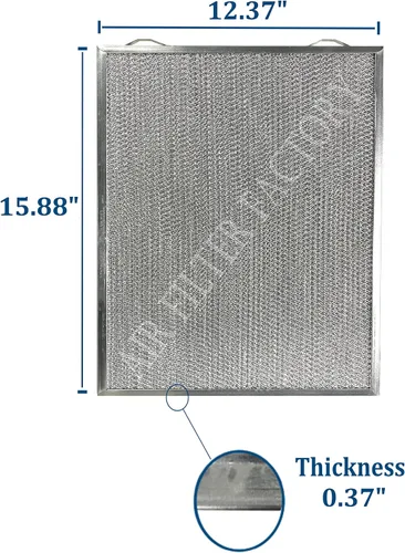 Vista 3 de Air Filter Factory Filtro de metal 203368 de repuesto para Honeywell EAC F50F1073, F300E1019, 50000293-002 prefiltros de malla de aluminio