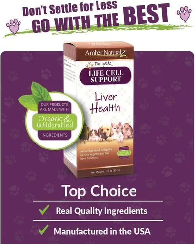 Vista 5 de Amber NaturalZ - Life Cell Support - Salud del hígado - para Petz - 1 onza Provides antioxidant protection to support normal cellular function &