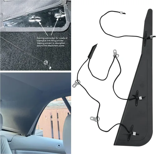 Vista 2 de 54317135351 Kit de reparación de techo de columna C convertible compatible con BMW E46 323ci M3 330ci 325ci (2000-2006), kit de reparación