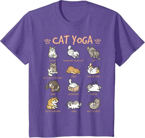 Vista 64 de Cat Yoga Poses Cats Practicing Mindfulness Meditación Kitten - Camiseta, Negro, S