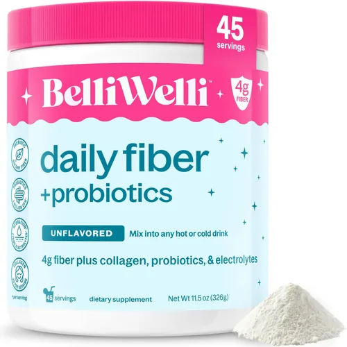 Vista 15 de BelliWelli Suplemento de fibra para mujeres y hombres – Polvo de fibra diaria premium de acacia orgánica con colágeno añadido, electrolitos