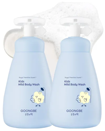 Vista 12 de GOONGBE Set de baño para niños, champú sedoso coreano y gel de baño suave, cuidado completo del cabello y el cuerpo para pieles sensibles, pH bajo