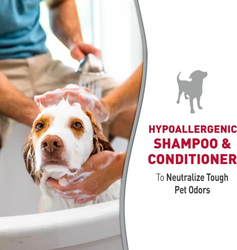 Vista 4 de Nature's Miracle Champú y acondicionador hipoalergénico para perros, 16 onzas, sin perfume