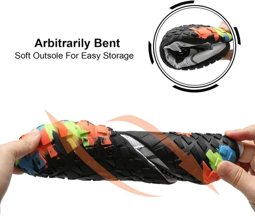Vista 6 de L-RUN - Zapatos deportivos para el agua, calzado acuático unisex con sensación descalza para natación, senderismo, caminar
