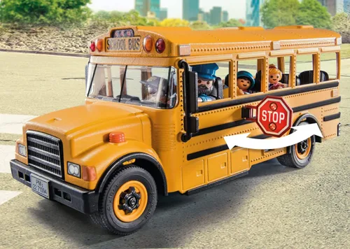 Vista 9 de Playmobil Autobús escolar con accesorios y 4 figuras