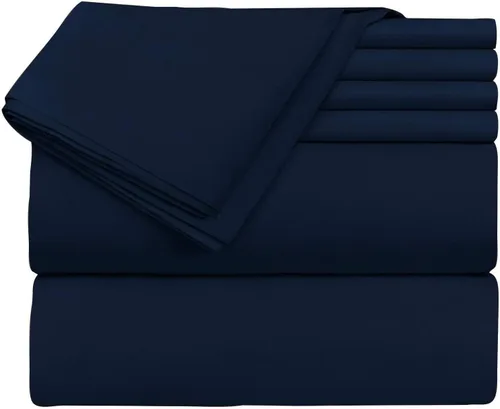 Vista 14 de Juego de sábanas de 5 piezas para camas ajustables, 800 TC-100% algodón, color negro, dividido, para cama ajustable, hilo de fibra larga de una sola