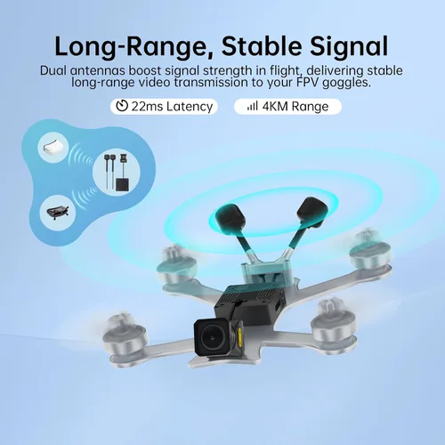 Vista 8 de CADDXFPV Walksnail Moonlight Kit – Unidad de aire Pro para dron FPV con sensor Starlight, sistema de transmisión digital, antenas duales, baja