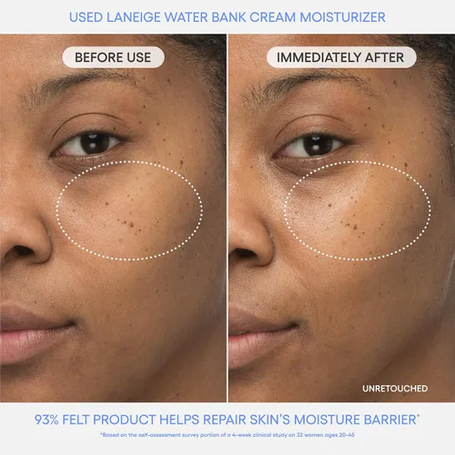 Vista 6 de LANEIGE Crema Hidratante Water Bank Azul con Ácido Hialurónico: Crema facial coreana hidratante con escualano y ceramida para el soporte