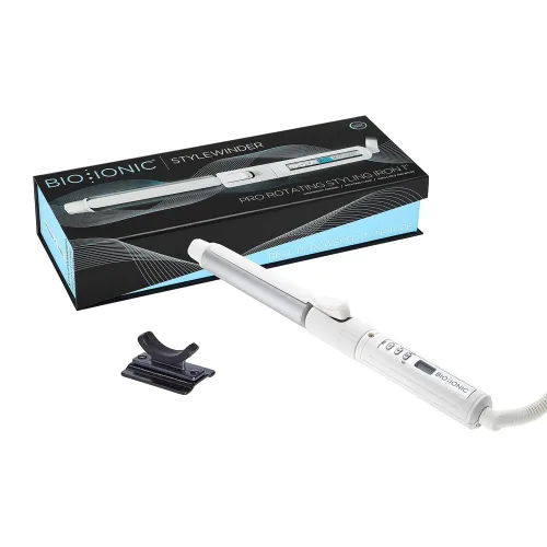 Vista 3 de BIO Ionic StyleWinder Professional Rotating Curling Iron - Ceramic Curling Iron, 1 Hour Automatic Shut-Off, 440 °F Temperature Control Curling Wand