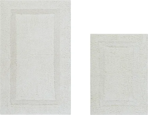 Vista 7 de Better Trends Alfombra de Inodoro en Forma de U Cubierta de Asiento de Inodoro de Lujo 100% Algodón Absorbente de Agua, Cubierta de Tapa Reversible