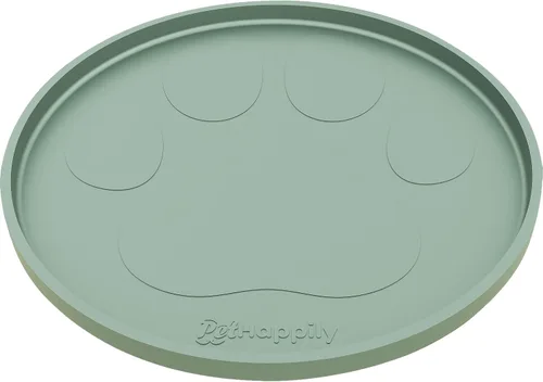 Vista 40 de Tapete grande de silicona para cuencos de comida y agua, bordes elevados para evitar derrames, impermeable, protege el suelo, fácil de limpiar