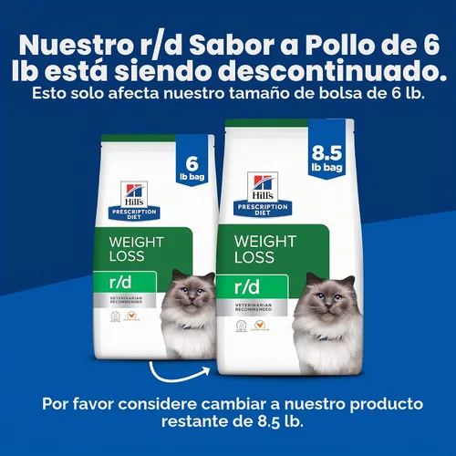 Vista 2 de Hill's Prescription Diet r/d Comida seca para gatos con reducción