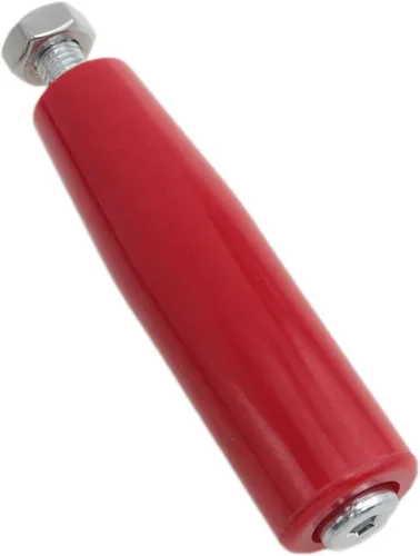 Vista 4 de 1 Uds. M10 roscado mango giratorio roscado rojo mango de mano manivela rueda de mano con tuercas para reparación de muebles, tornos, accesorios