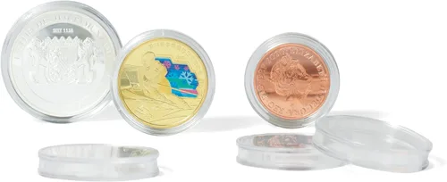 Vista 4 de Leuchtturm Lighthouse - Round Coin Capsules - Scratch-Resistant Protection for 19 mm Coins - Pack of 100