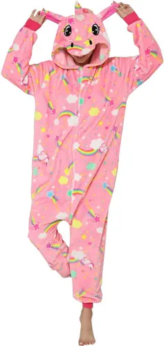 Vista 5 de Licorne - Pijama unisex para adultos, ropa de dormir de Navidad para cosplay