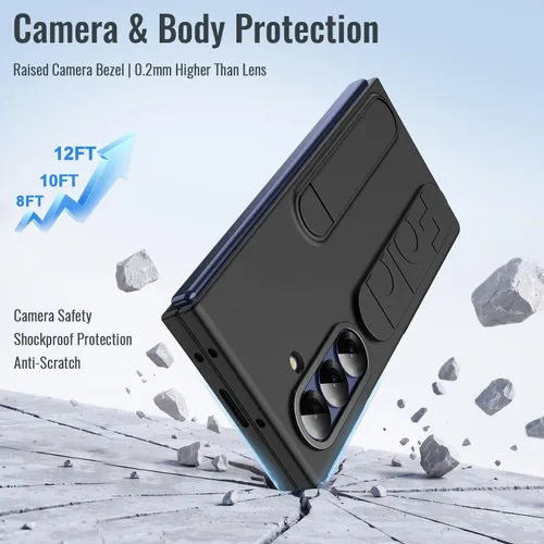 Vista 5 de Funda para Samsung Galaxy Z Fold 8 Ultra Protect con soporte de pulsera, pantalla integrada y protección de lente a prueba de golpes, protección