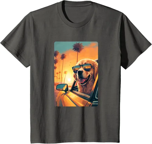 Vista 48 de Golden Retriever - Camiseta divertida de Golden Retriever con lentes, Negro