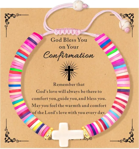 Vista 10 de Regalos navideños para niños, niñas adolescentes, mujeres, linda pulsera de cruz para niñas, regalos de Navidad cristianos para mujeres, ideas