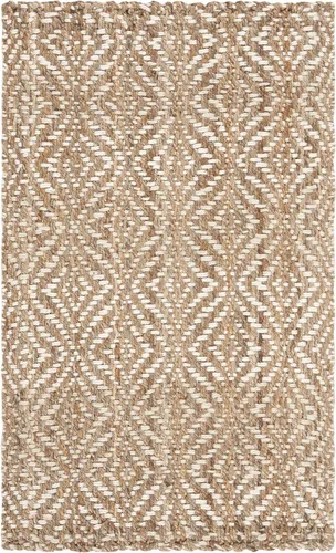 Vista 3 de SAFAVIEH Natural Fiber Collection - Alfombra decorativa de 2 x 3 pies, natural y marfil, hecha a mano de yute tejido de estilo bohemio, ideal
