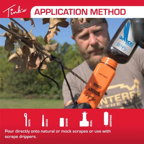 Vista 4 de TINK'S Power Scrape Starter Botella de 4 onzas líquidas Accesorios de caza, arrancador de raspado simulado para rasguños naturales