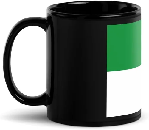 Vista 2 de Bandera de Ocaña Norte de Santander - Taza de café de cerámica negra