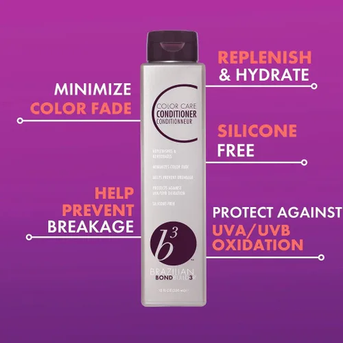 Vista 5 de B3 Brazilian Bondbuilder Extension Shampoo/Conditioner/Refresh Trio Pack for Extensions - Repairs, Hydrates and Blends All Hair Types and Hair