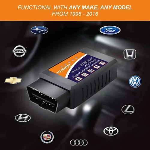 Vista 4 de Lector inalámbrico de códigos OBD2 para autos KOBRA. Herramienta lectora [versión mejorada] se conecta a través de Wifi con cualquier dispositivo