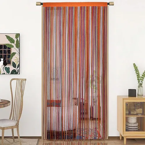 Vista 13 de HSYLYM - Cortinas de cuerda de espaguetis para puertas con borlas de privacidad, marco de puerta, hippy, pared, cocina, pasillo, bohemia, cortinas