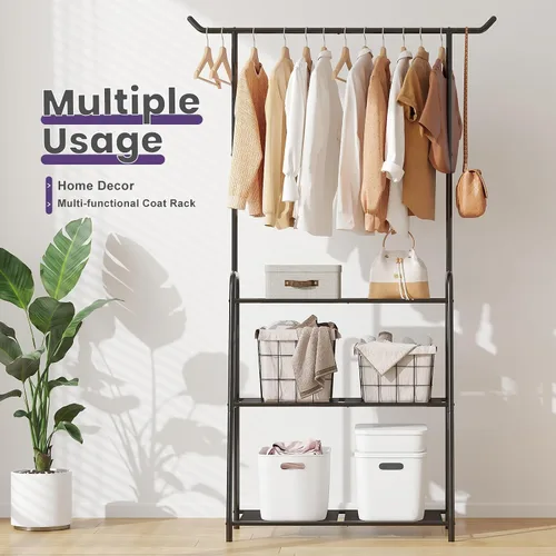 Vista 6 de Soporte de metal para plantas para interiores y exteriores, estante esquinero de 3 niveles de alto, escalera de flores colgante para sala de estar