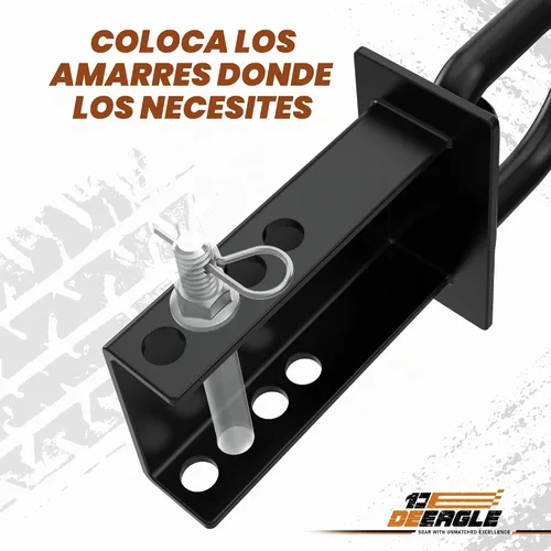 Vista 5 de DEEAGLE Anillo D de bolsillo para estaca para remolque, 4 agujeros