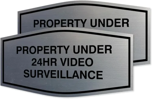 Vista 20 de Fancy Property - Señal de videovigilancia (cámara) de menos de 24 horas (negro) - Pequeño (paquete de 1)