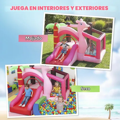Vista 9 de Qaba Casa inflable de la despedida para los niños 4-en-1 saltando animoso