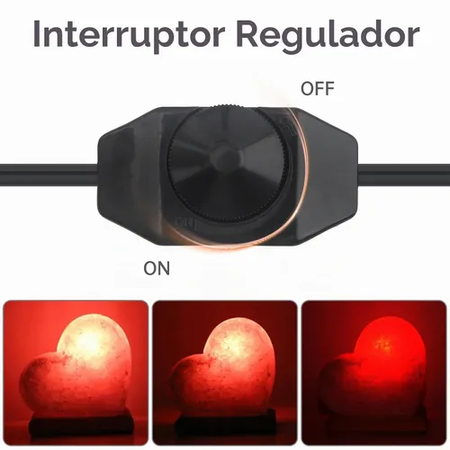 Vista 4 de RTNLIT Reemplazo del cable de la lámpara de sal con interruptor de Negro