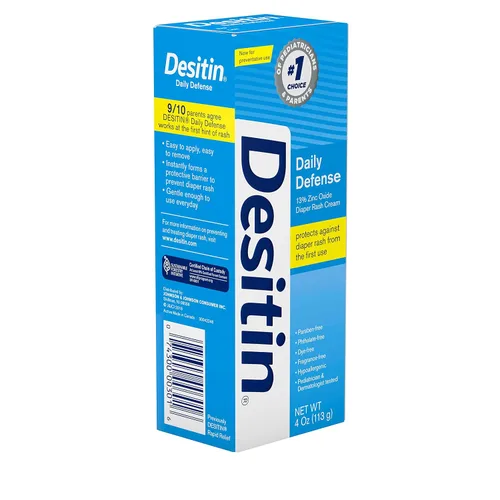 Vista 12 de Crema Desitin Daily Defense para sarpullido de pañales con óxido de zinc para tratar, aliviar y prevenir el sarpullido, hipoalergénica, sin