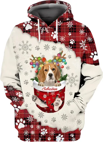 Vista 17 de Sudadera con capucha 3D personalizada para perro, diseño de perro con nombre personalizado, sudadera con capucha de perro de amor, camisa de perro