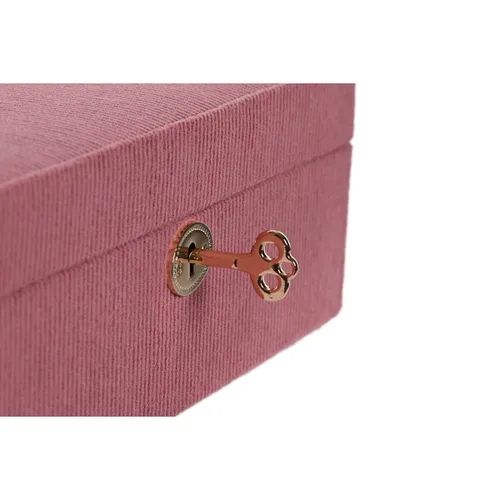 Vista 5 de Caja-Joyero Home ESPRIT Crema Magenta 27 x 19 x 9 cm