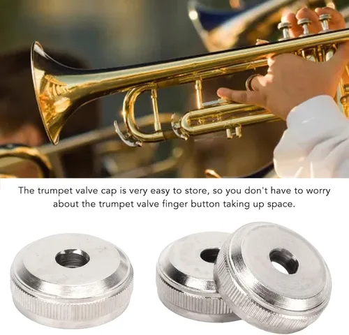 Vista 4 de Válvula de trompeta, 3 piezas de reparación de trompeta de pistón de tornillo de metal para accesorios de repuesto para instrumentos musicales (#2)