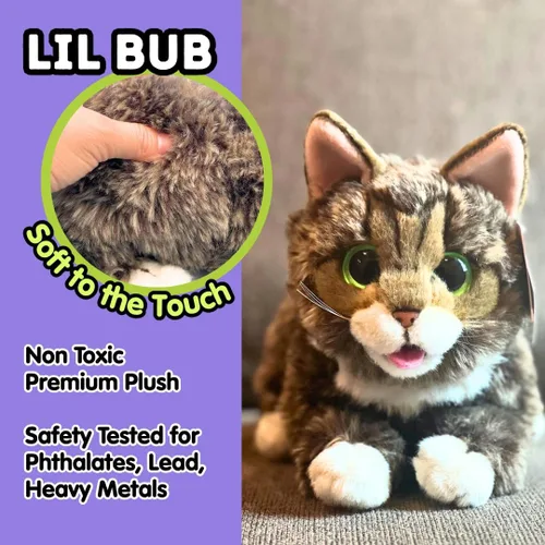 Vista 6 de Cuddle Barn - Lil BUB Peluche de gatito suave y adorable, juguete de animal de peluche, 10 pulgadas
