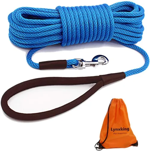 Vista 8 de Lynxking - Correa de control para perros - Correa larga de adiestramiento para perros - Línea de seguimiento con asa cómoda - Cuerda para cachorros