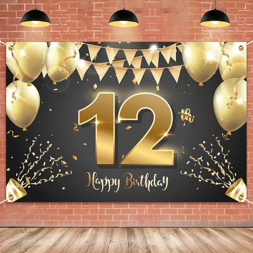 Vista 27 de HAMIGAR Fondo de pancarta de feliz cumpleaños número 10 de 6 x 4 pies, decoraciones de cumpleaños de 10 años, suministros de fiesta para niñas