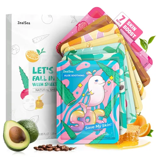 Vista 11 de ZealSea Mascarillas faciales para el cuidado de la piel, mascarillas faciales para mujeres para el cuidado de la piel, mascarillas de belleza